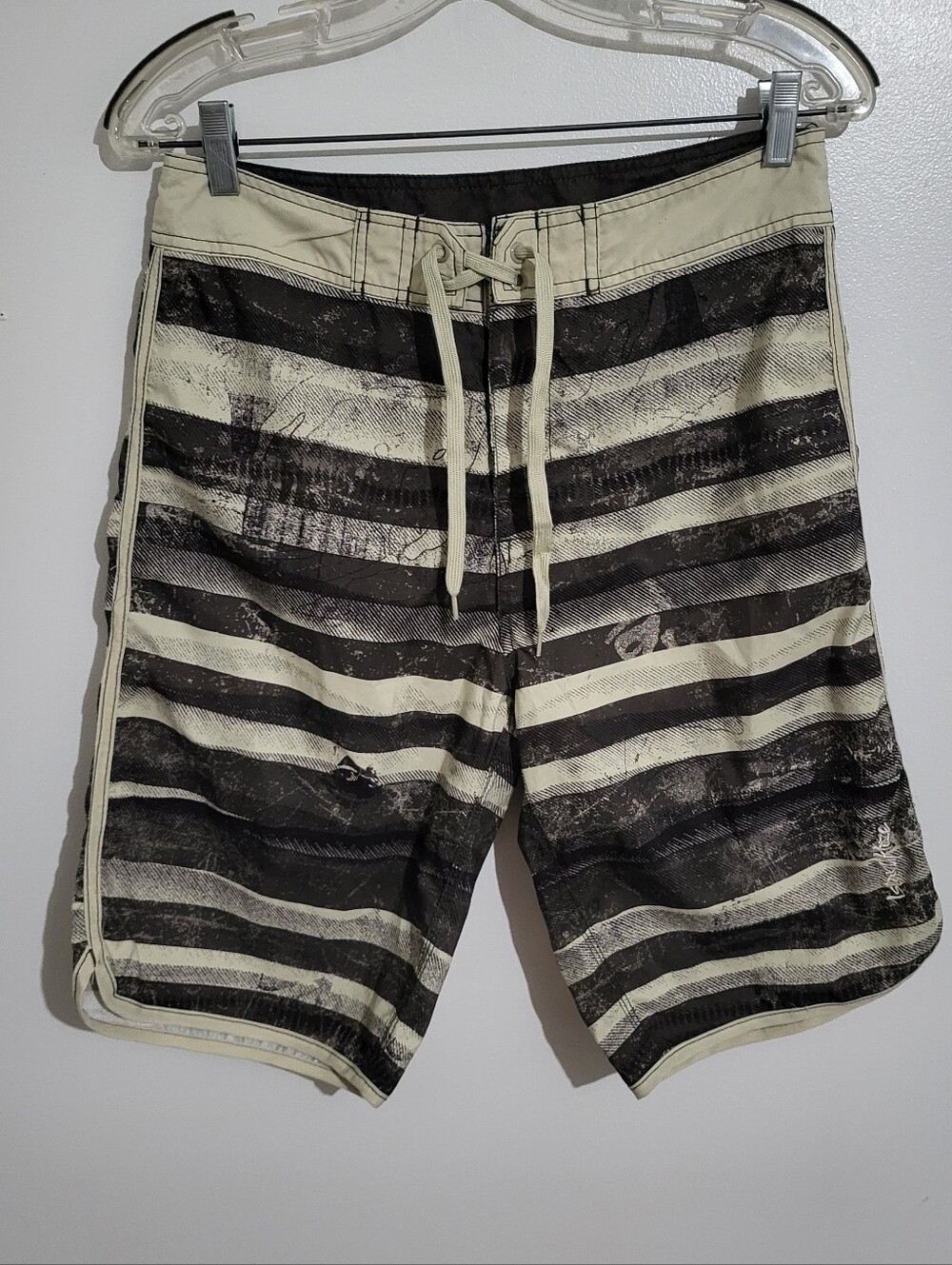 Island Haze Y2K Brown & Cream Board Shorts Size S